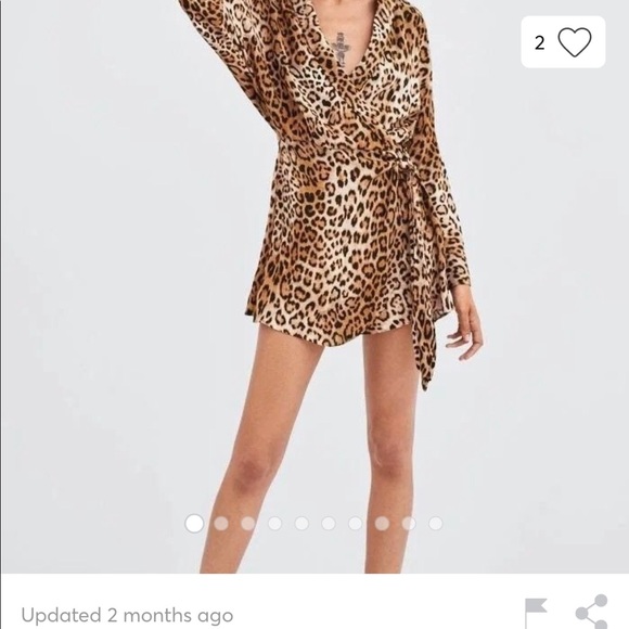 EUC ZARA leopard print romper - Picture 4 of 7